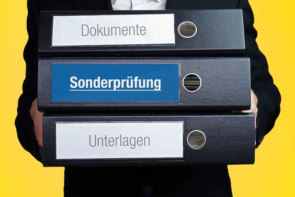 Ordner für Dokument, Sonderprüfung und Unterlagen
